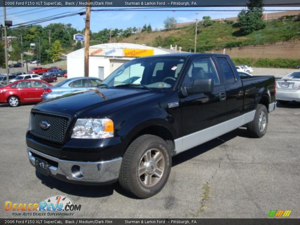 2006 Ford F150 XLT SuperCab Black / Medium/Dark Flint Photo #10
