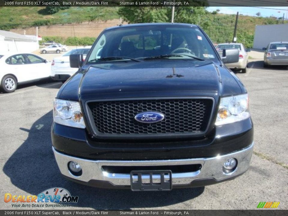 2006 Ford F150 XLT SuperCab Black / Medium/Dark Flint Photo #11