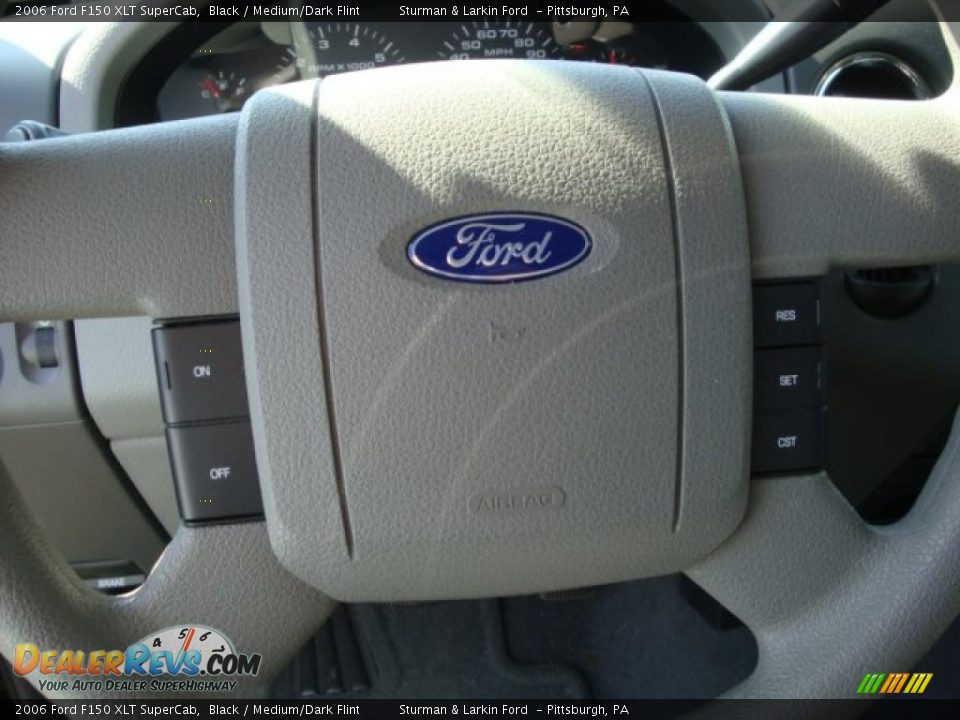 2006 Ford F150 XLT SuperCab Black / Medium/Dark Flint Photo #16
