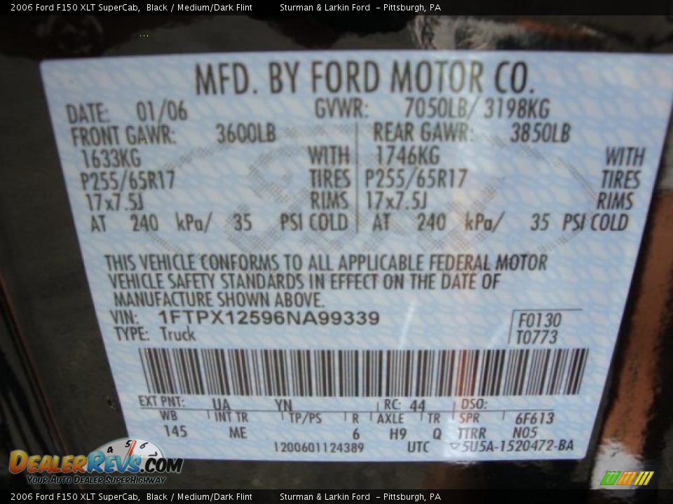 2006 Ford F150 XLT SuperCab Black / Medium/Dark Flint Photo #19