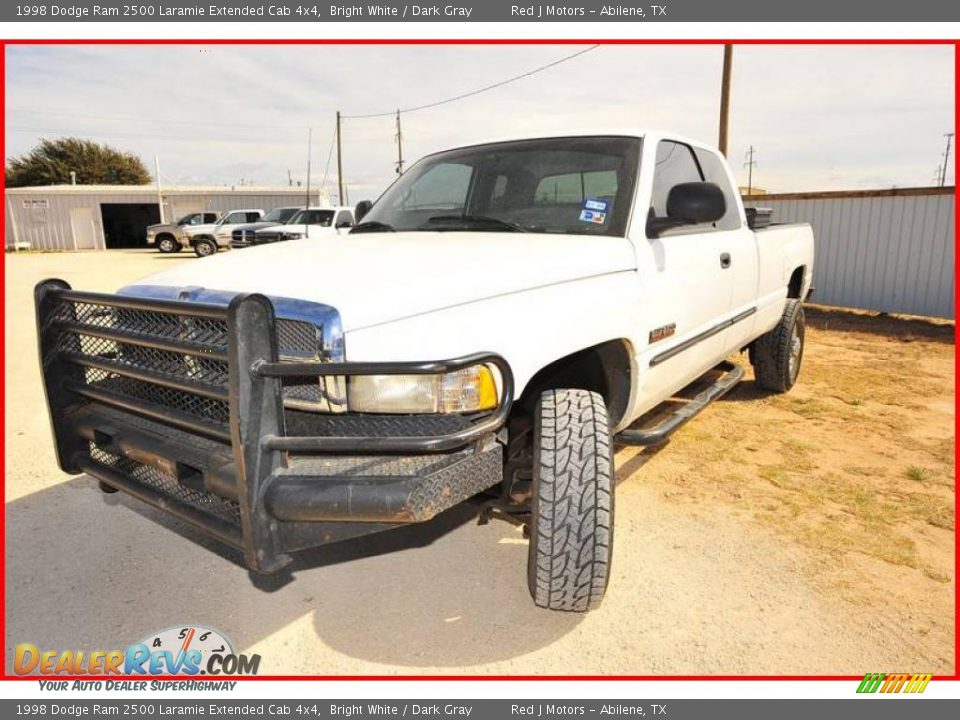 1998 Dodge Ram 2500 Laramie Extended Cab 4x4 Bright White / Dark Gray Photo #1