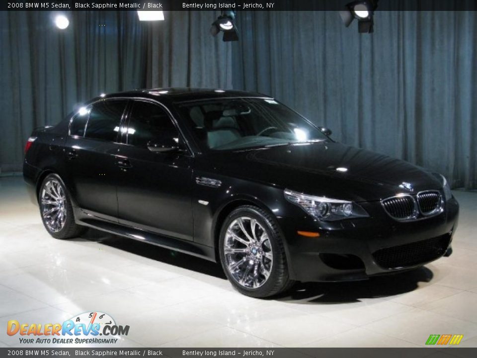 2008 BMW M5 Sedan Black Sapphire Metallic / Black Photo #3
