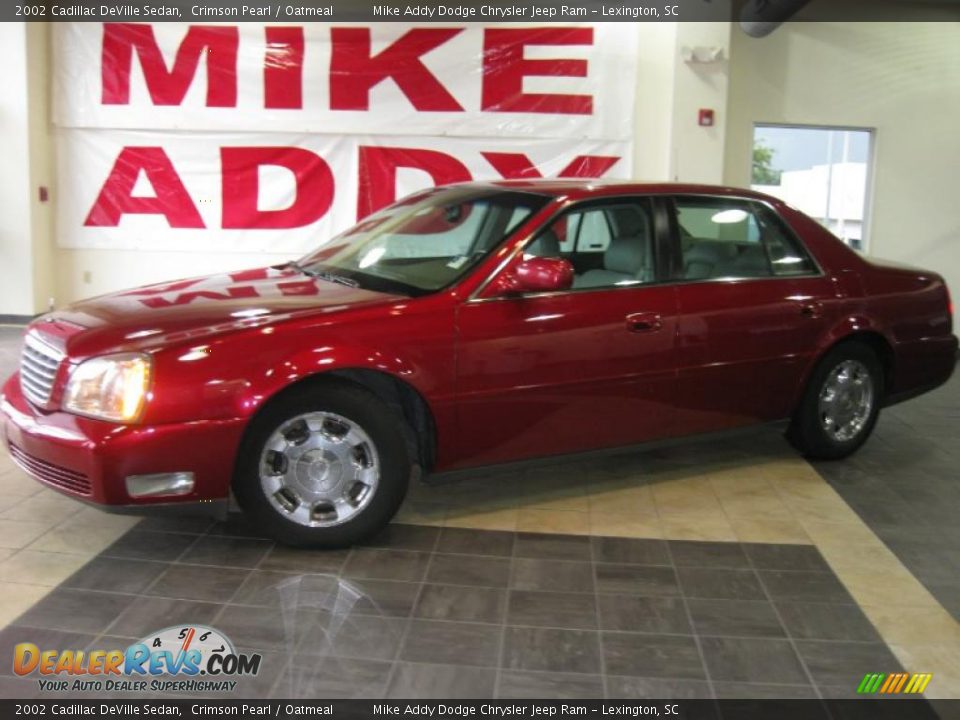 2002 Cadillac DeVille Sedan Crimson Pearl / Oatmeal Photo #1