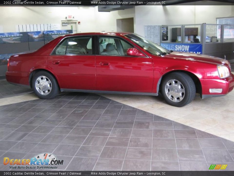 2002 Cadillac DeVille Sedan Crimson Pearl / Oatmeal Photo #5