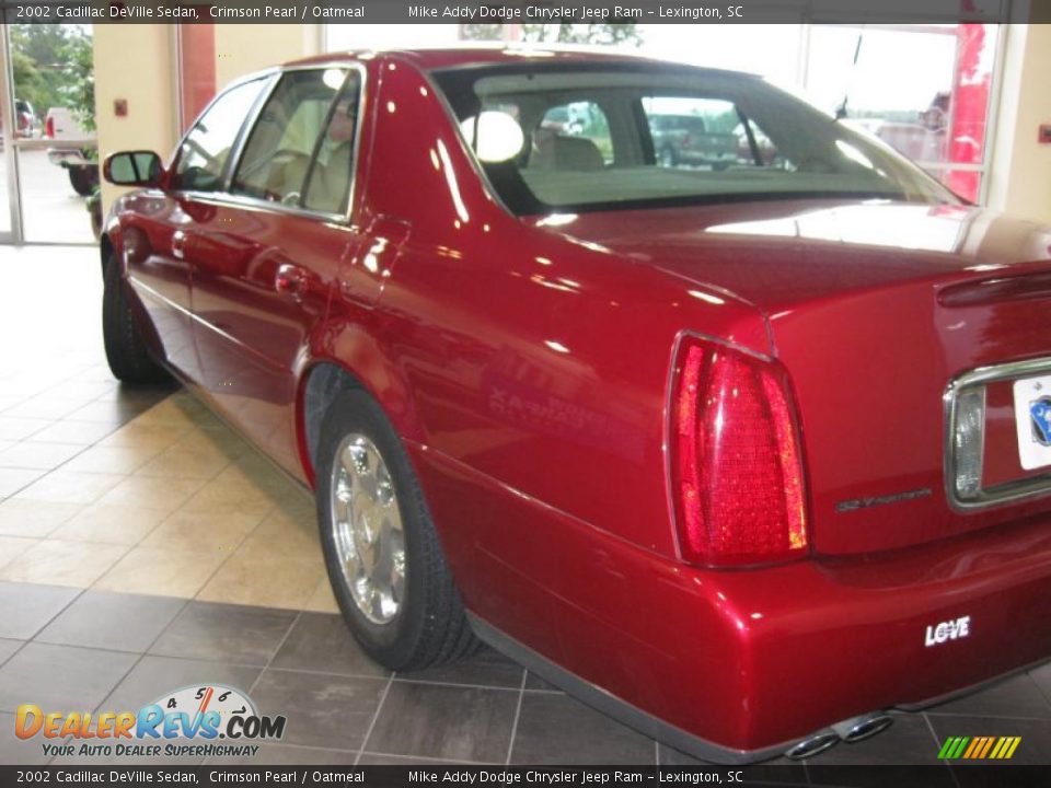 2002 Cadillac DeVille Sedan Crimson Pearl / Oatmeal Photo #8