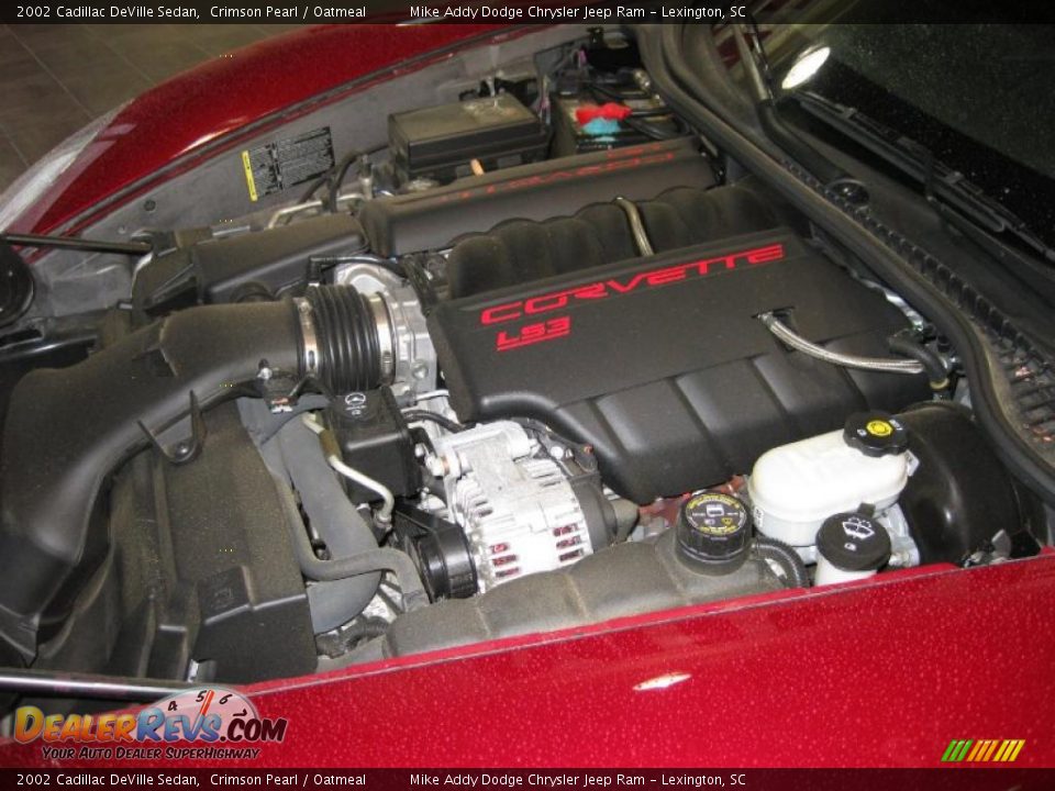 2002 Cadillac DeVille Sedan Crimson Pearl / Oatmeal Photo #22