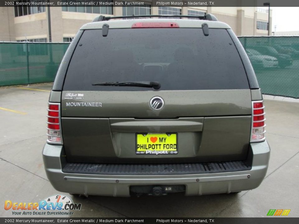 2002 Mercury Mountaineer Estate Green Metallic / Medium Dark Parchment Photo #4