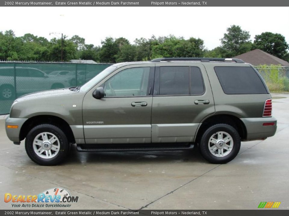 2002 Mercury Mountaineer Estate Green Metallic / Medium Dark Parchment Photo #6