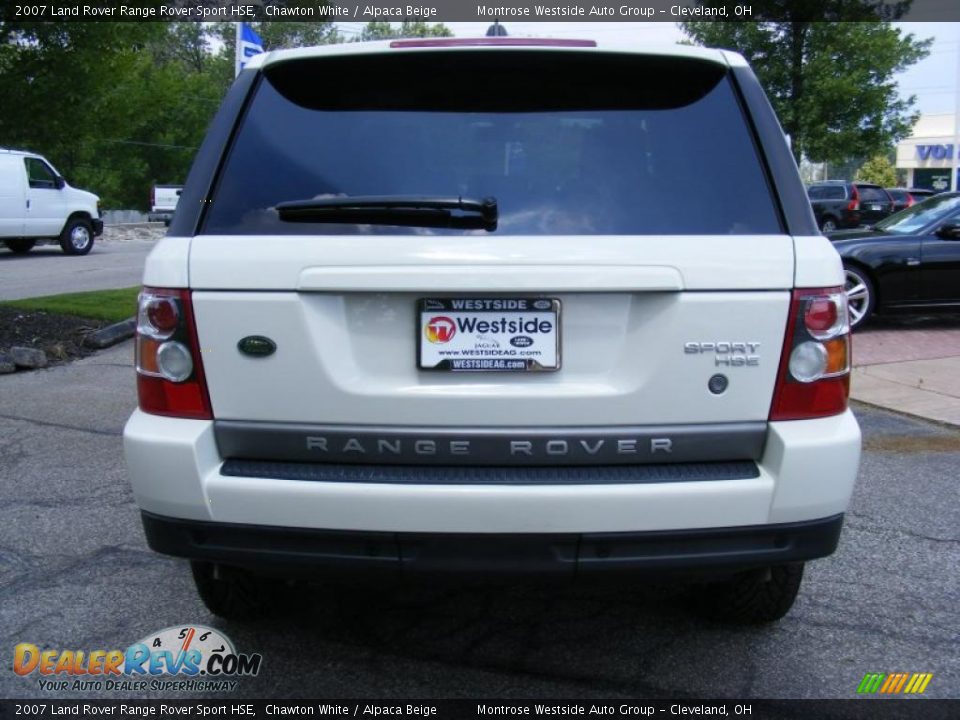 2007 Land Rover Range Rover Sport HSE Chawton White / Alpaca Beige Photo #4