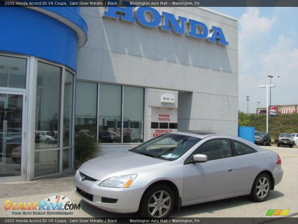 2003 Honda Accord EX V6 Coupe Satin Silver Metallic / Black Photo #1