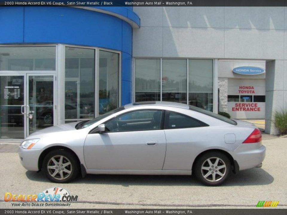 2003 Honda Accord EX V6 Coupe Satin Silver Metallic / Black Photo #4