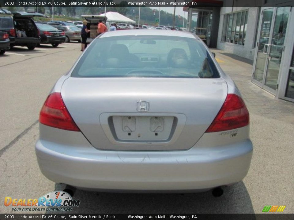 2003 Honda Accord EX V6 Coupe Satin Silver Metallic / Black Photo #6
