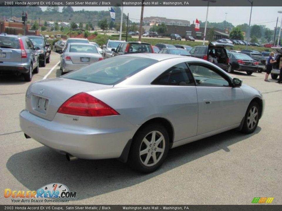2003 Honda Accord EX V6 Coupe Satin Silver Metallic / Black Photo #7