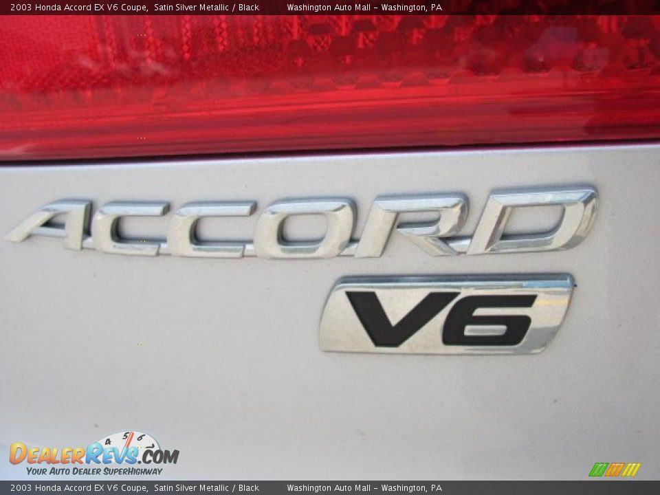 2003 Honda Accord EX V6 Coupe Satin Silver Metallic / Black Photo #8