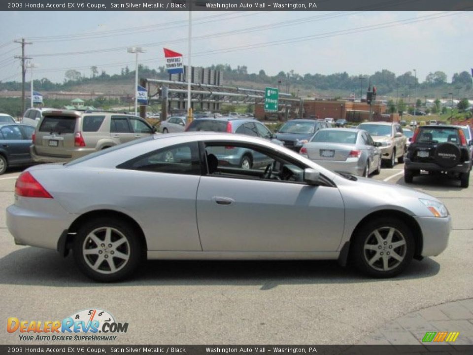 2003 Honda Accord EX V6 Coupe Satin Silver Metallic / Black Photo #9