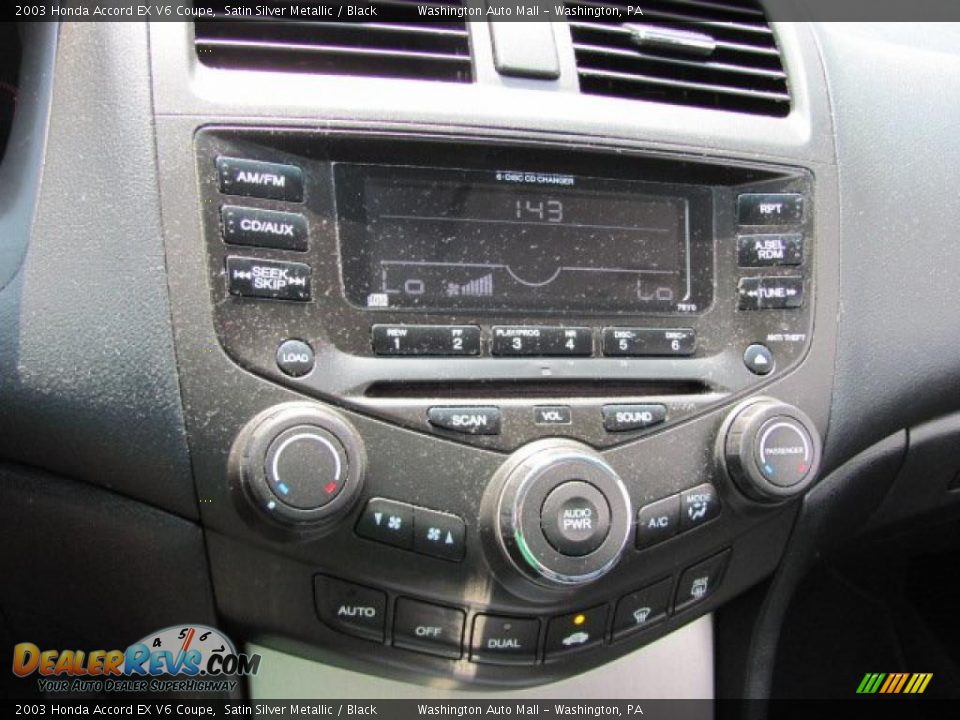 2003 Honda Accord EX V6 Coupe Satin Silver Metallic / Black Photo #18