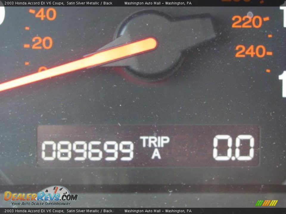 2003 Honda Accord EX V6 Coupe Satin Silver Metallic / Black Photo #20