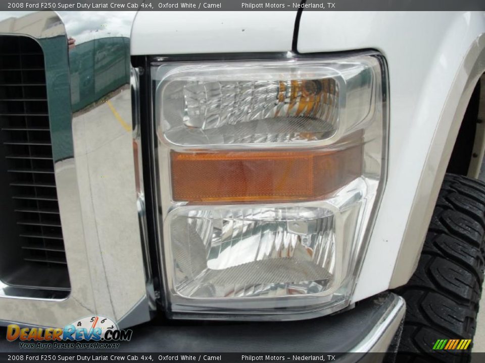 2008 Ford F250 Super Duty Lariat Crew Cab 4x4 Oxford White / Camel Photo #10