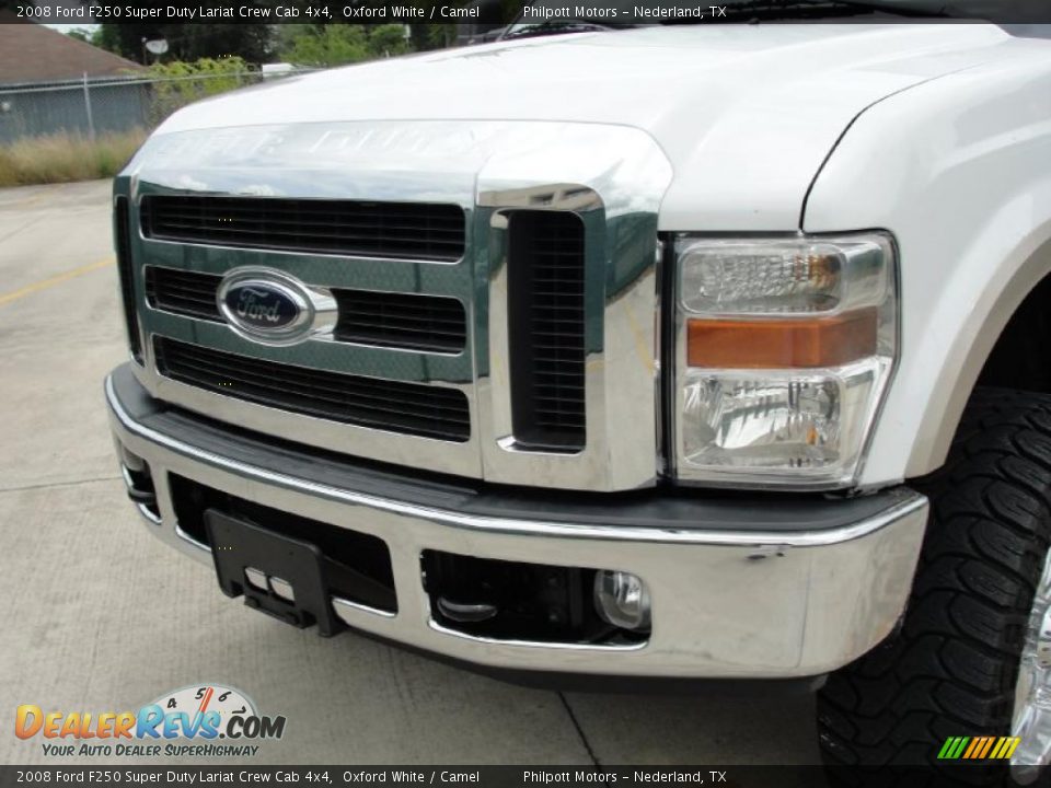 2008 Ford F250 Super Duty Lariat Crew Cab 4x4 Oxford White / Camel Photo #11