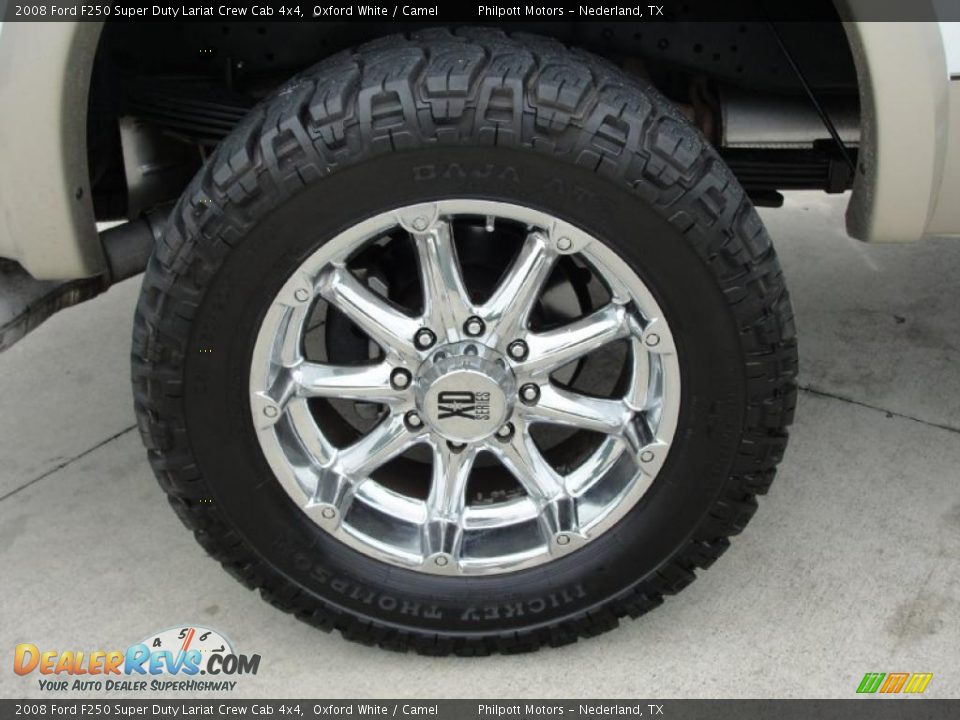 2008 Ford F250 Super Duty Lariat Crew Cab 4x4 Oxford White / Camel Photo #14