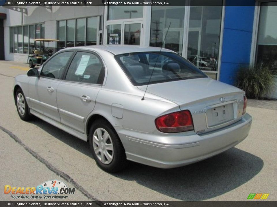2003 Hyundai Sonata Brilliant Silver Metallic / Black Photo #6