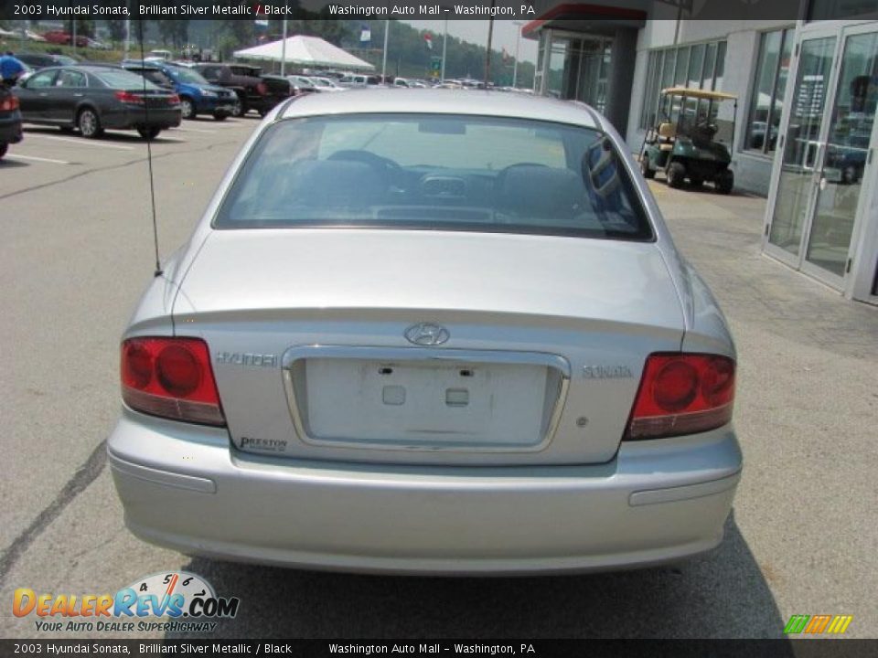 2003 Hyundai Sonata Brilliant Silver Metallic / Black Photo #7
