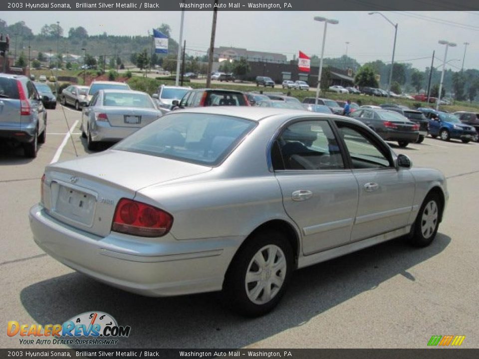 2003 Hyundai Sonata Brilliant Silver Metallic / Black Photo #8