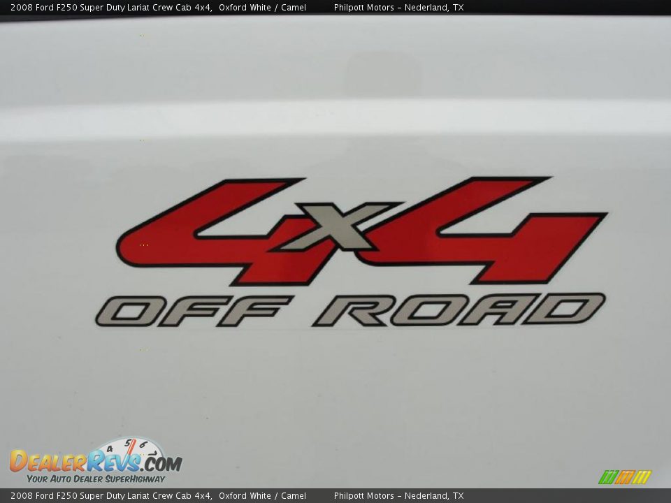 2008 Ford F250 Super Duty Lariat Crew Cab 4x4 Oxford White / Camel Photo #19