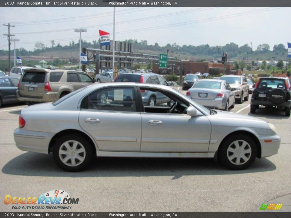 2003 Hyundai Sonata Brilliant Silver Metallic / Black Photo #9