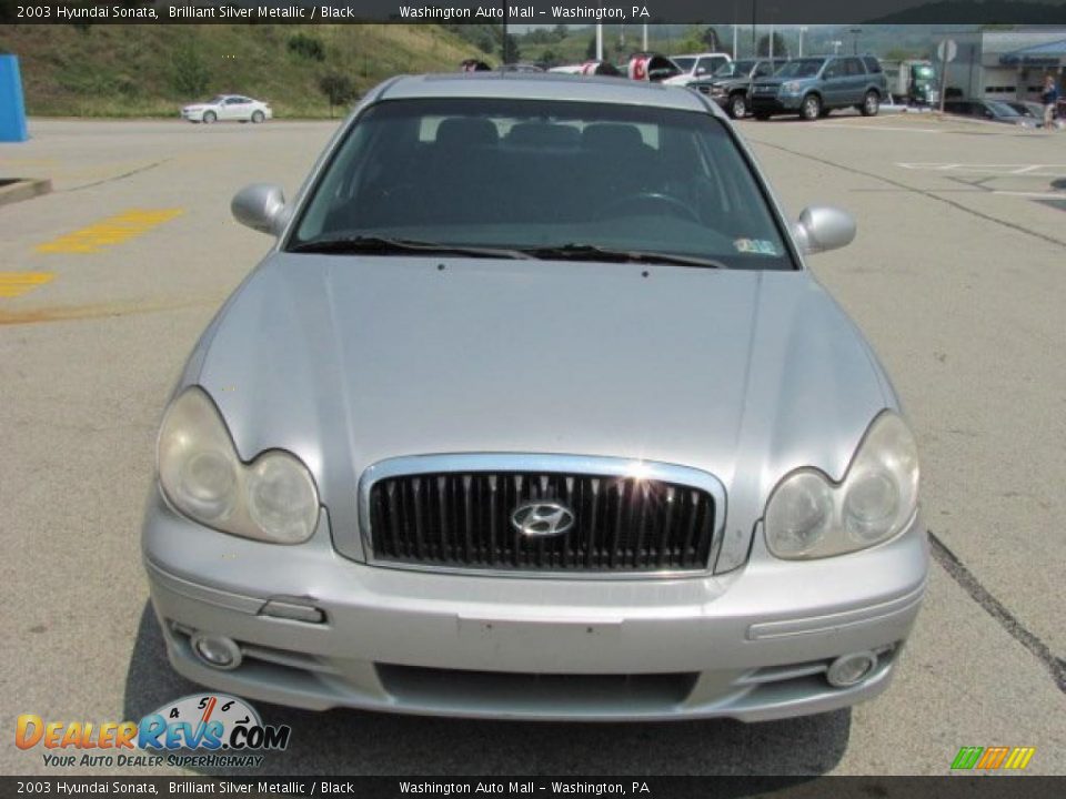 2003 Hyundai Sonata Brilliant Silver Metallic / Black Photo #11