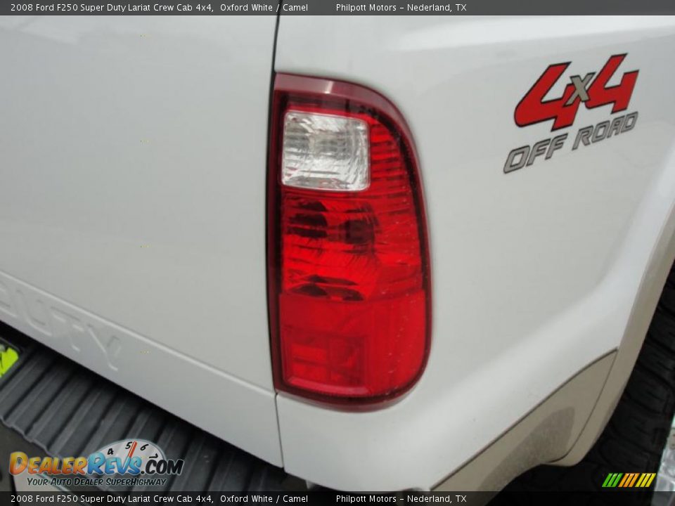 2008 Ford F250 Super Duty Lariat Crew Cab 4x4 Oxford White / Camel Photo #20
