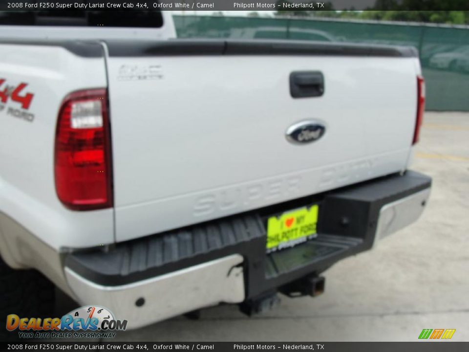 2008 Ford F250 Super Duty Lariat Crew Cab 4x4 Oxford White / Camel Photo #22