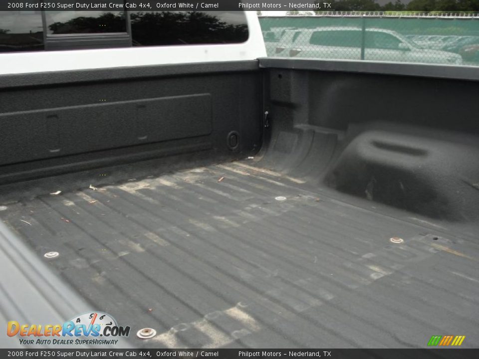 2008 Ford F250 Super Duty Lariat Crew Cab 4x4 Oxford White / Camel Photo #24