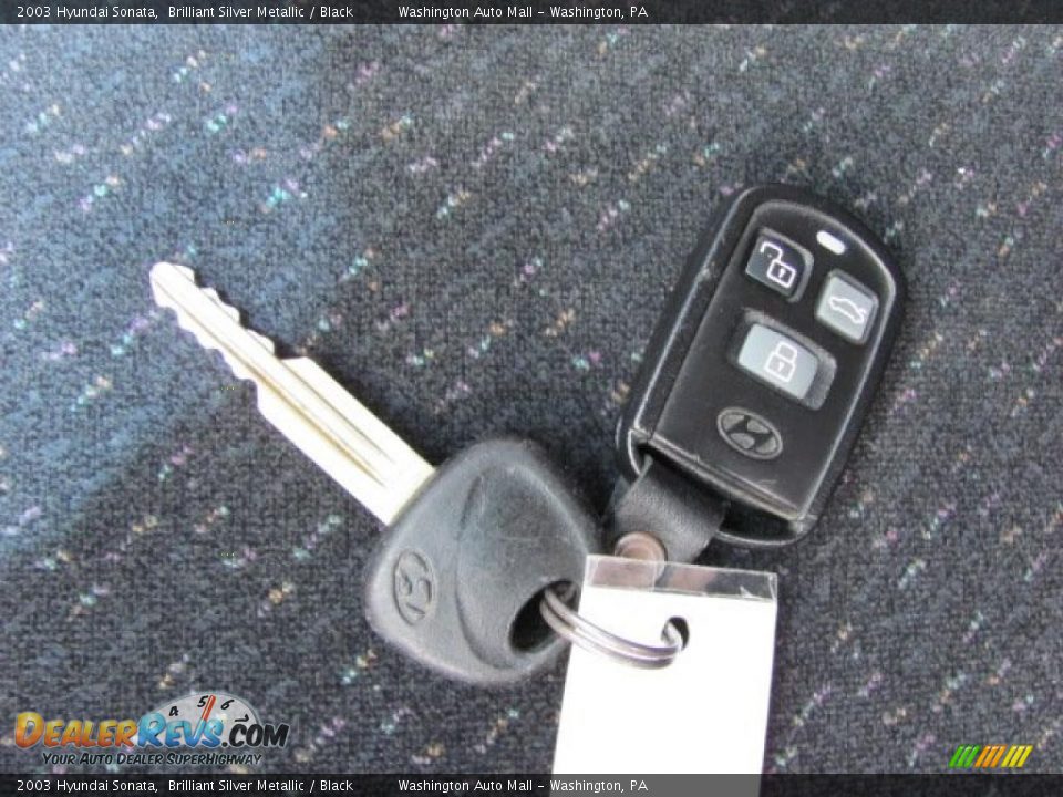 2003 Hyundai Sonata Brilliant Silver Metallic / Black Photo #18