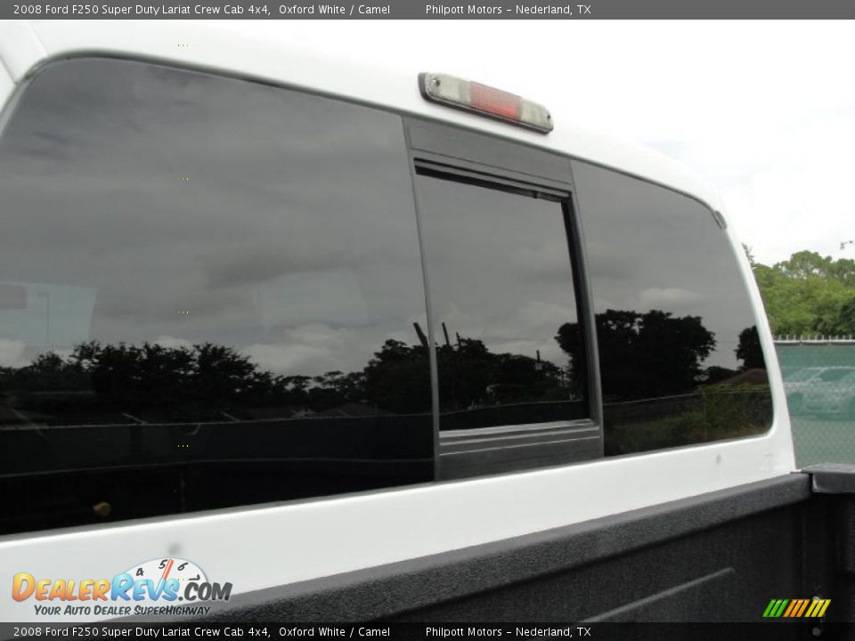 2008 Ford F250 Super Duty Lariat Crew Cab 4x4 Oxford White / Camel Photo #25