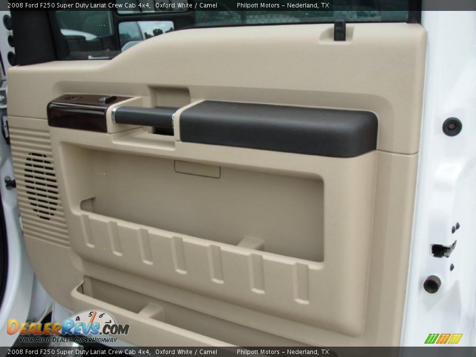 2008 Ford F250 Super Duty Lariat Crew Cab 4x4 Oxford White / Camel Photo #27
