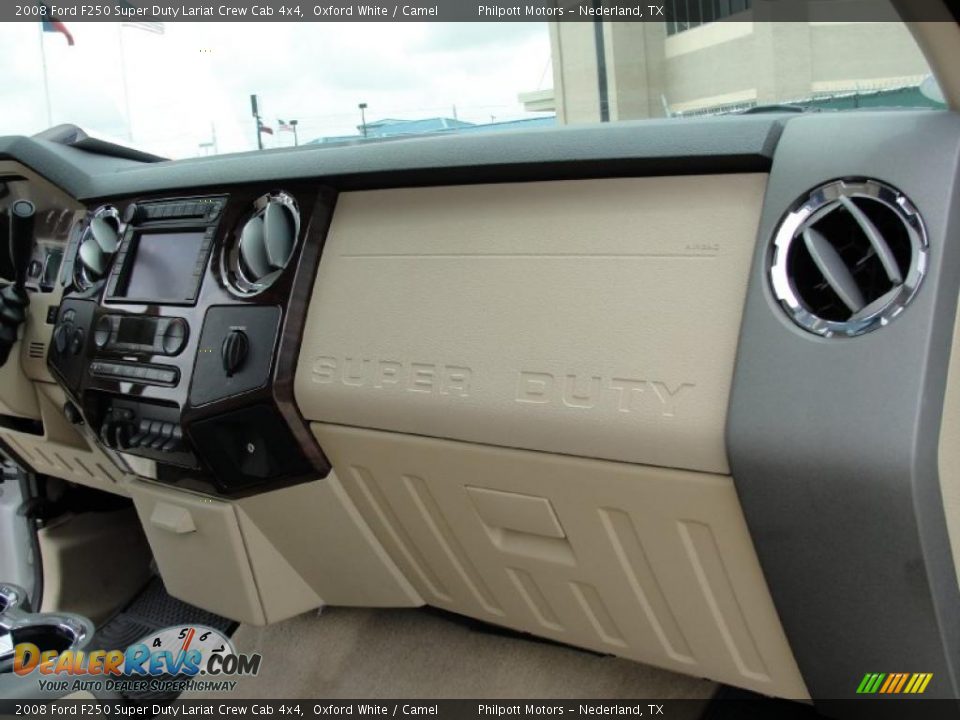 2008 Ford F250 Super Duty Lariat Crew Cab 4x4 Oxford White / Camel Photo #28