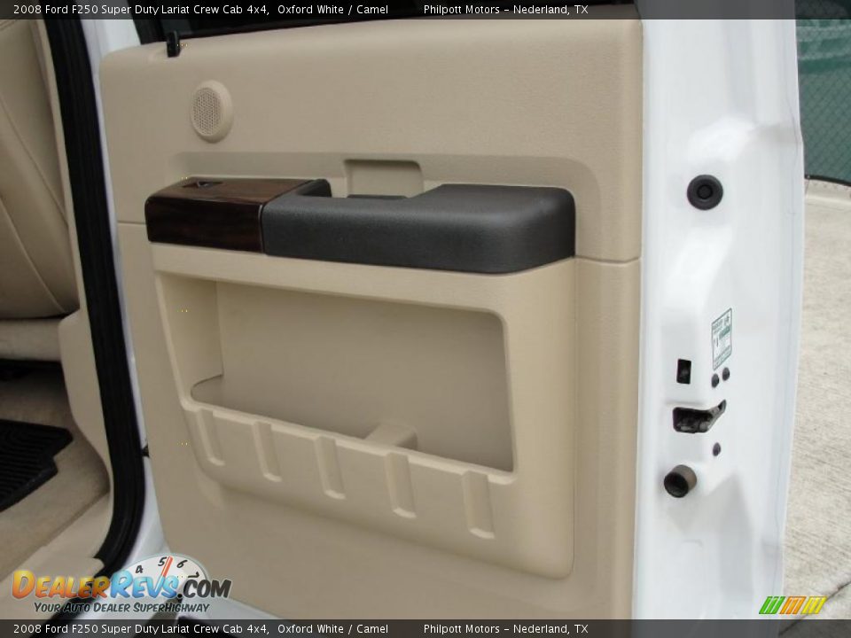 2008 Ford F250 Super Duty Lariat Crew Cab 4x4 Oxford White / Camel Photo #30