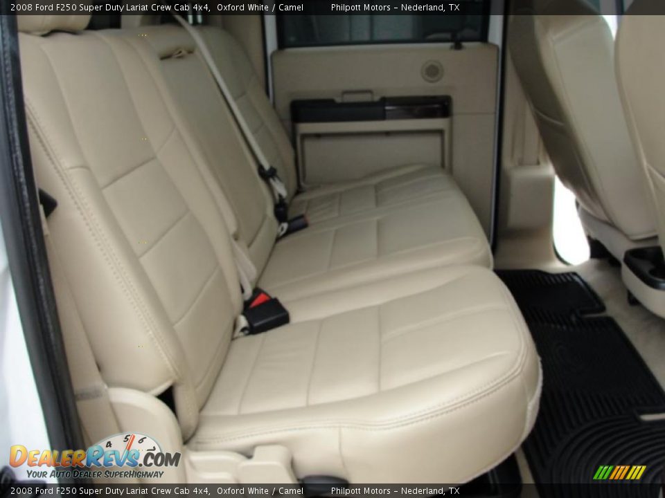 2008 Ford F250 Super Duty Lariat Crew Cab 4x4 Oxford White / Camel Photo #31