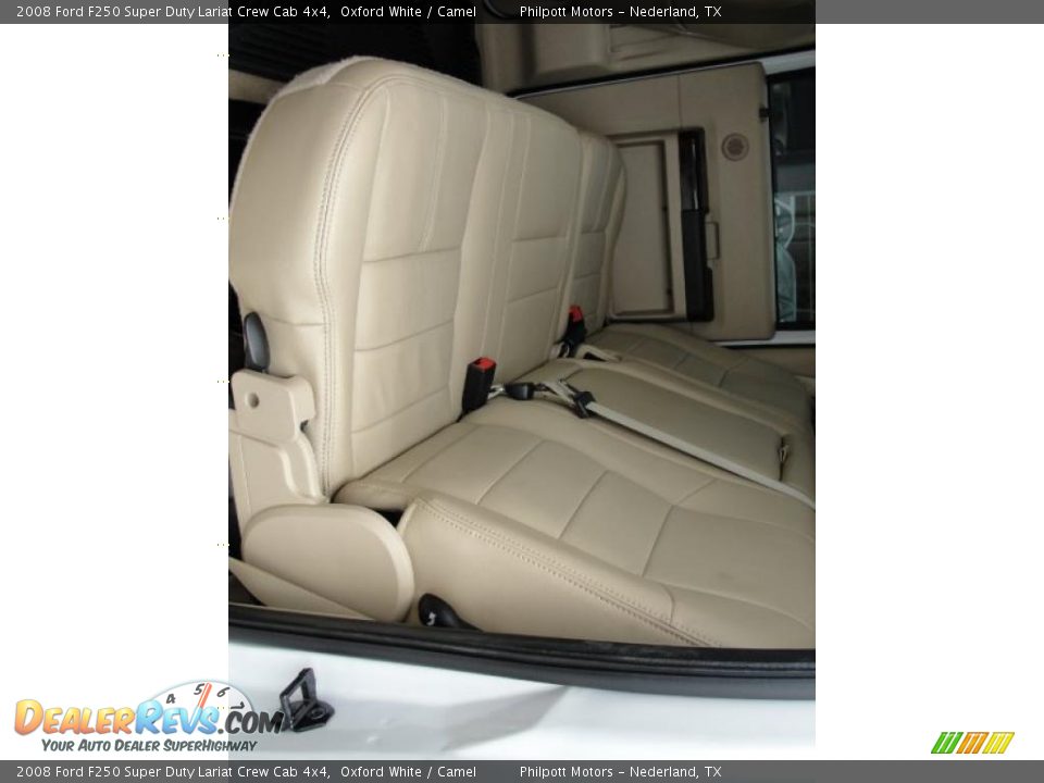 2008 Ford F250 Super Duty Lariat Crew Cab 4x4 Oxford White / Camel Photo #33