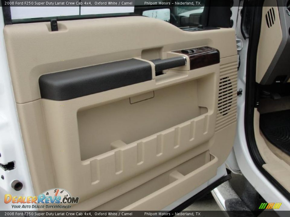 2008 Ford F250 Super Duty Lariat Crew Cab 4x4 Oxford White / Camel Photo #34
