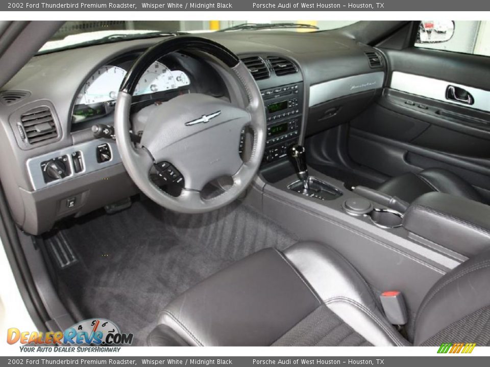 2002 Ford Thunderbird Premium Roadster Whisper White / Midnight Black Photo #7