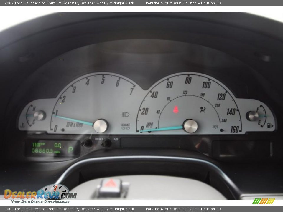 2002 Ford Thunderbird Premium Roadster Whisper White / Midnight Black Photo #26