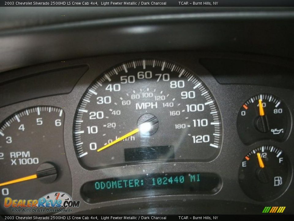 2003 Chevrolet Silverado 2500HD LS Crew Cab 4x4 Light Pewter Metallic / Dark Charcoal Photo #12
