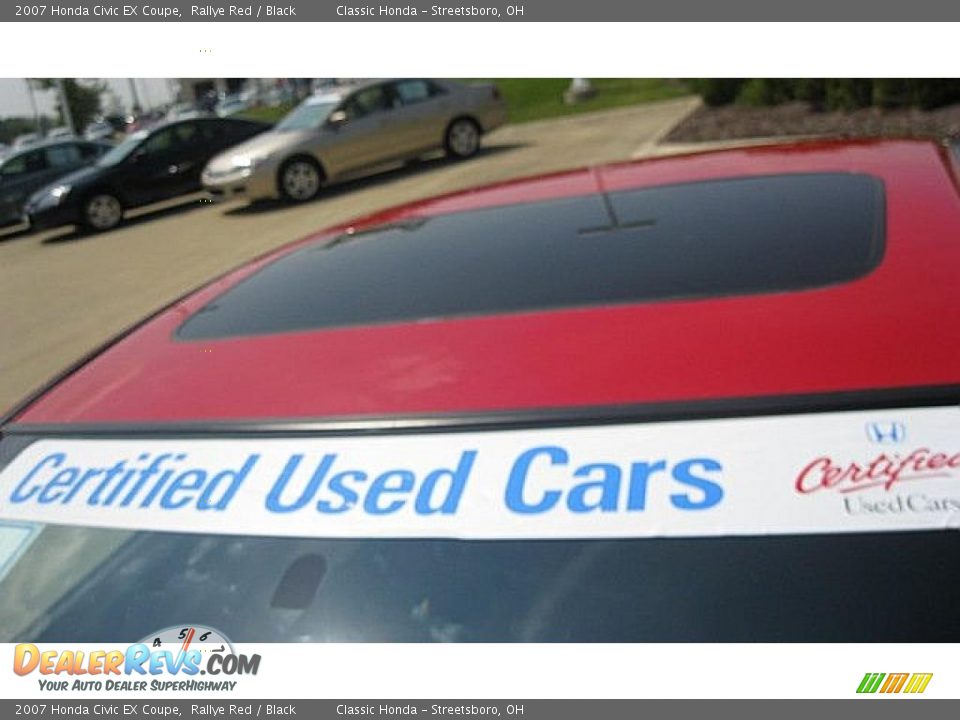 2007 Honda Civic EX Coupe Rallye Red / Black Photo #5