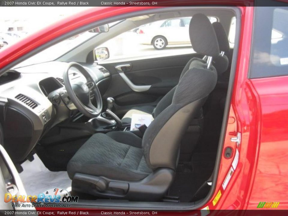 2007 Honda Civic EX Coupe Rallye Red / Black Photo #7