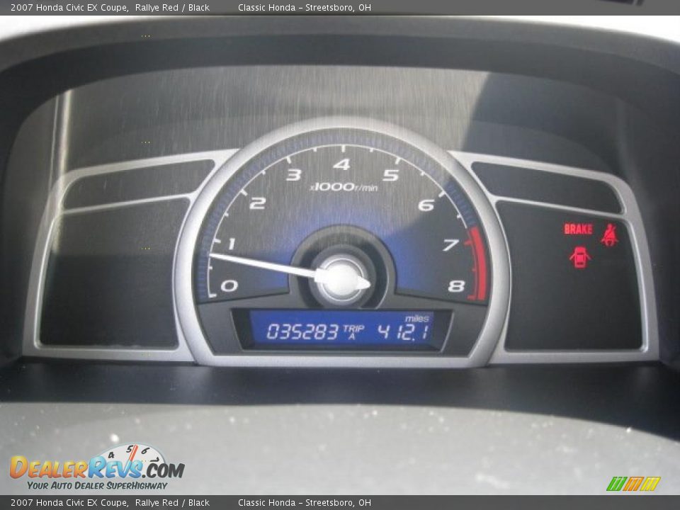 2007 Honda Civic EX Coupe Rallye Red / Black Photo #15