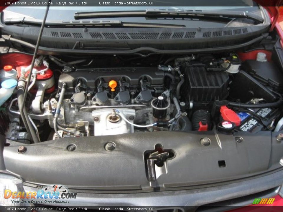 2007 Honda Civic EX Coupe Rallye Red / Black Photo #27