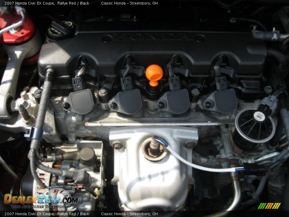 2007 Honda Civic EX Coupe Rallye Red / Black Photo #28