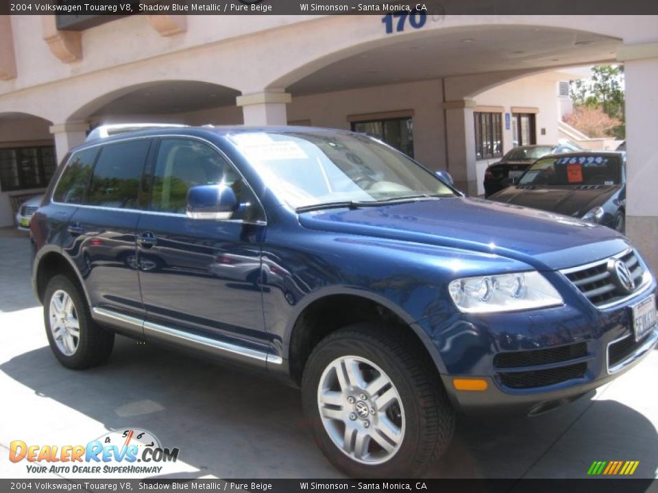 2004 Volkswagen Touareg V8 Shadow Blue Metallic / Pure Beige Photo #1